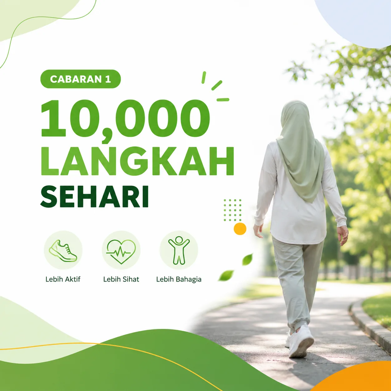 Cabaran 10,000 Langkah — 30 Hari