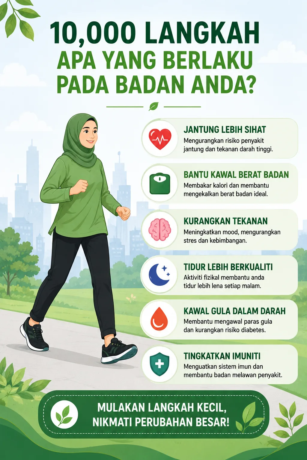 10,000 Langkah: Apa Berlaku Pada Badan Anda?